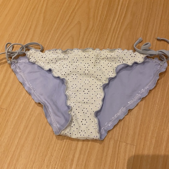 Xhilaration white and lavender eyelet bikini - Picture 2 of 5